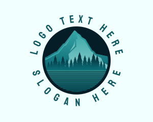 Pine Tree - Mountain Peak Adventure logo design