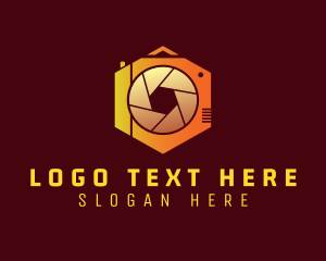 Photo - Hexagon Retro Photography logo design