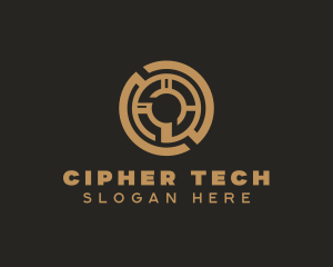 Cryptography - Digital Tech Cryptocurrency logo design