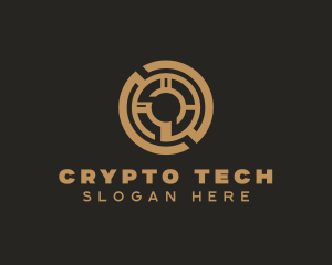 Digital Tech Cryptocurrency logo design