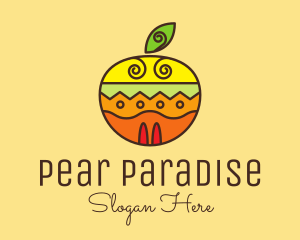 Pear - Colorful Tropical Fruit logo design