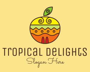 Colorful Tropical Fruit  logo design