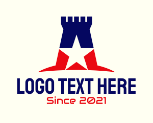 American - American Castle Star logo design