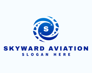 Airplane Travel Trasportation logo design