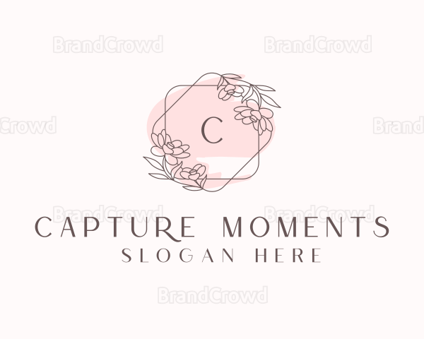 Floral Watercolor Beauty Cosmetics Logo