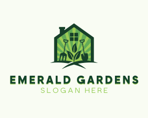 House Gardener Landscaping  logo design