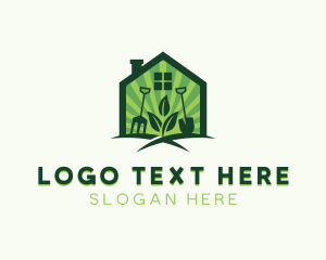 Shovel - House Gardener Landscaping logo design