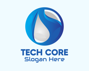 Blue Global Tech Company logo design