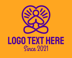 Violet - Spiritual Yoga Love logo design