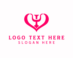 Therapy - Psychology Therapy Heart logo design