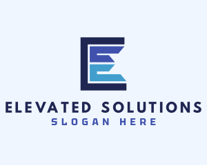 Business Advisory Letter E   logo design