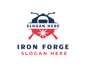 Welder Ironwork Tools logo design