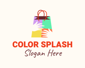 Color Shopping Hands logo design