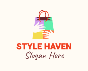 Mall - Color Shopping Hands logo design