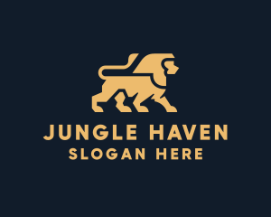 Wild Jungle Lion  logo design