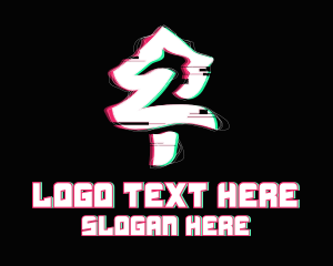 Vlogger - Glitch Tree Number 2 logo design