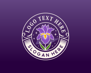 Map - Tennessee Iris Flower logo design