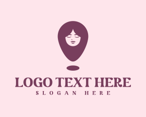 Beauty Lounge - Female Hairdresser Location logo design