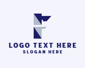 Construction - Industrial Contractor Builder Letter F logo design