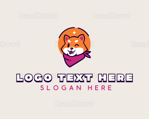 Corgi Pet Bandana Logo