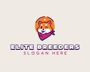 Corgi Pet Bandana logo design