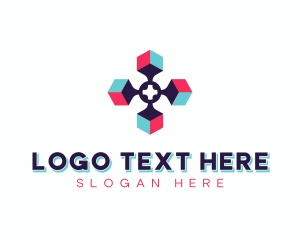 Tech Developer Cube logo design
