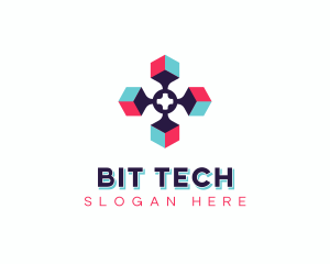 Tech Developer Cube logo design