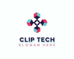 Tech Developer Cube logo design