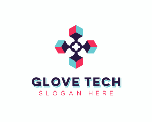 Tech Developer Cube logo design