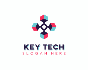 Tech Developer Cube logo design