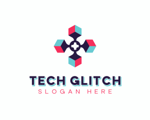 Tech Developer Cube logo design