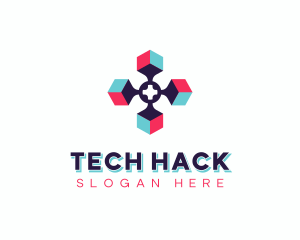 Tech Developer Cube logo design