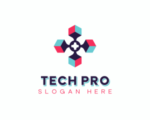 Tech Developer Cube logo design