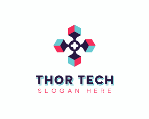 Tech Developer Cube logo design