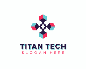 Tech Developer Cube logo design