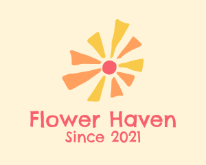 Daisy Spring Flower  logo design