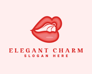 Sexy Woman Lips logo design
