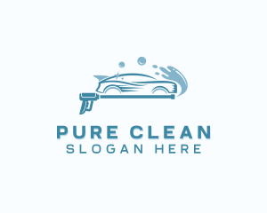 Car Pressure Washer Cleaning logo design