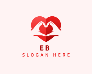 Emotion - Couple Hand Heart logo design