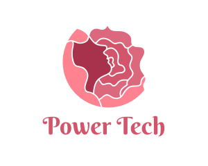 Lady - Rose Hair Petals logo design