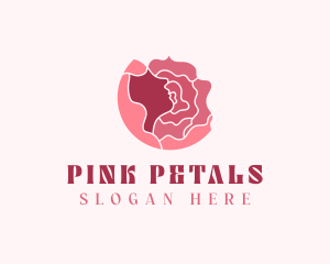 Rose Flower Woman logo design