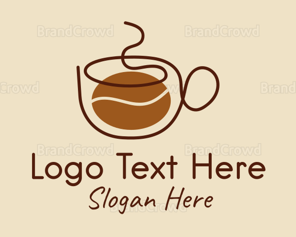 Hot Coffee Bean Logo