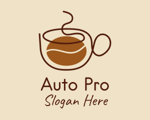 Coffee Machine - Hot Coffee Bean logo design