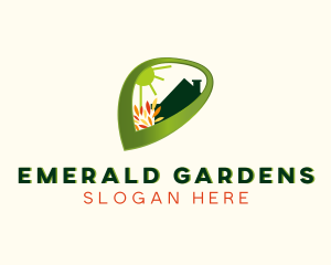 House Landscape Gardener logo design