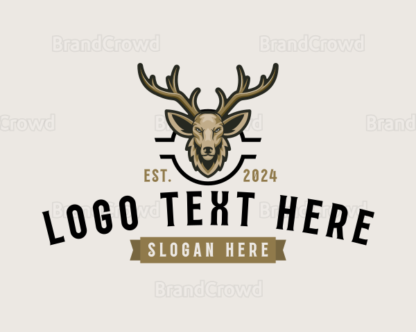 Deer Antler Wildlife Logo