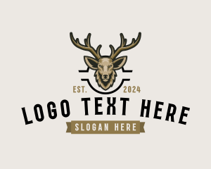 Wild - Deer Antler Wildlife logo design