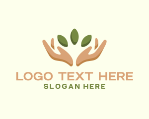 Relaxing - Hand Leaf Organic logo design