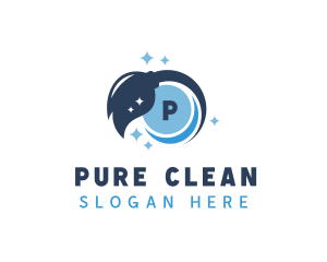 Cleaner Mop Housekeeping logo design