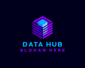 Information - Digital Data Cube logo design