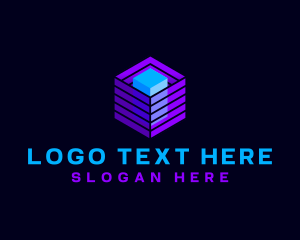 Information - Digital Data Cube logo design